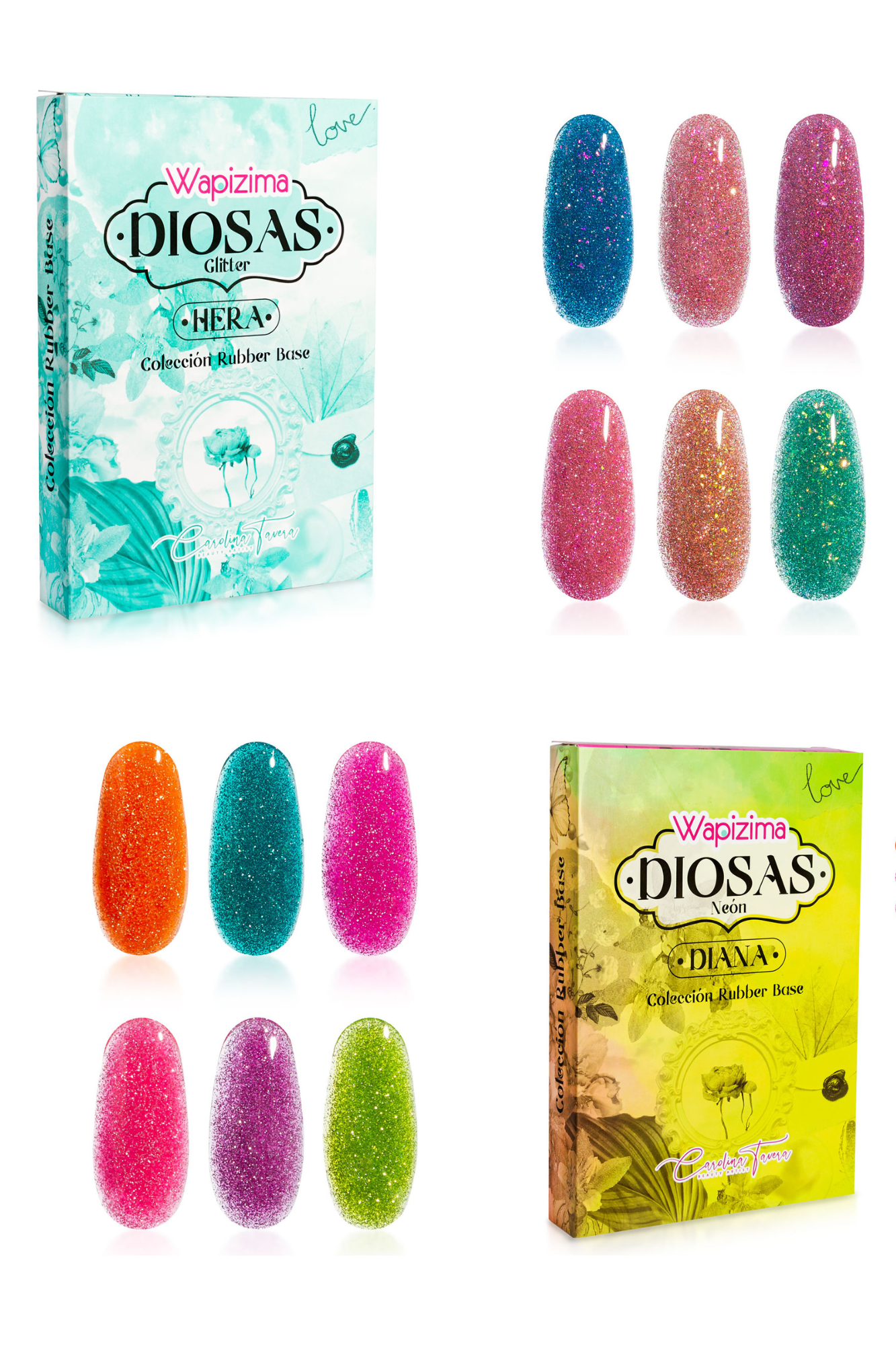 Gamas de Geles "Diosas" Wapizima de 6 colores