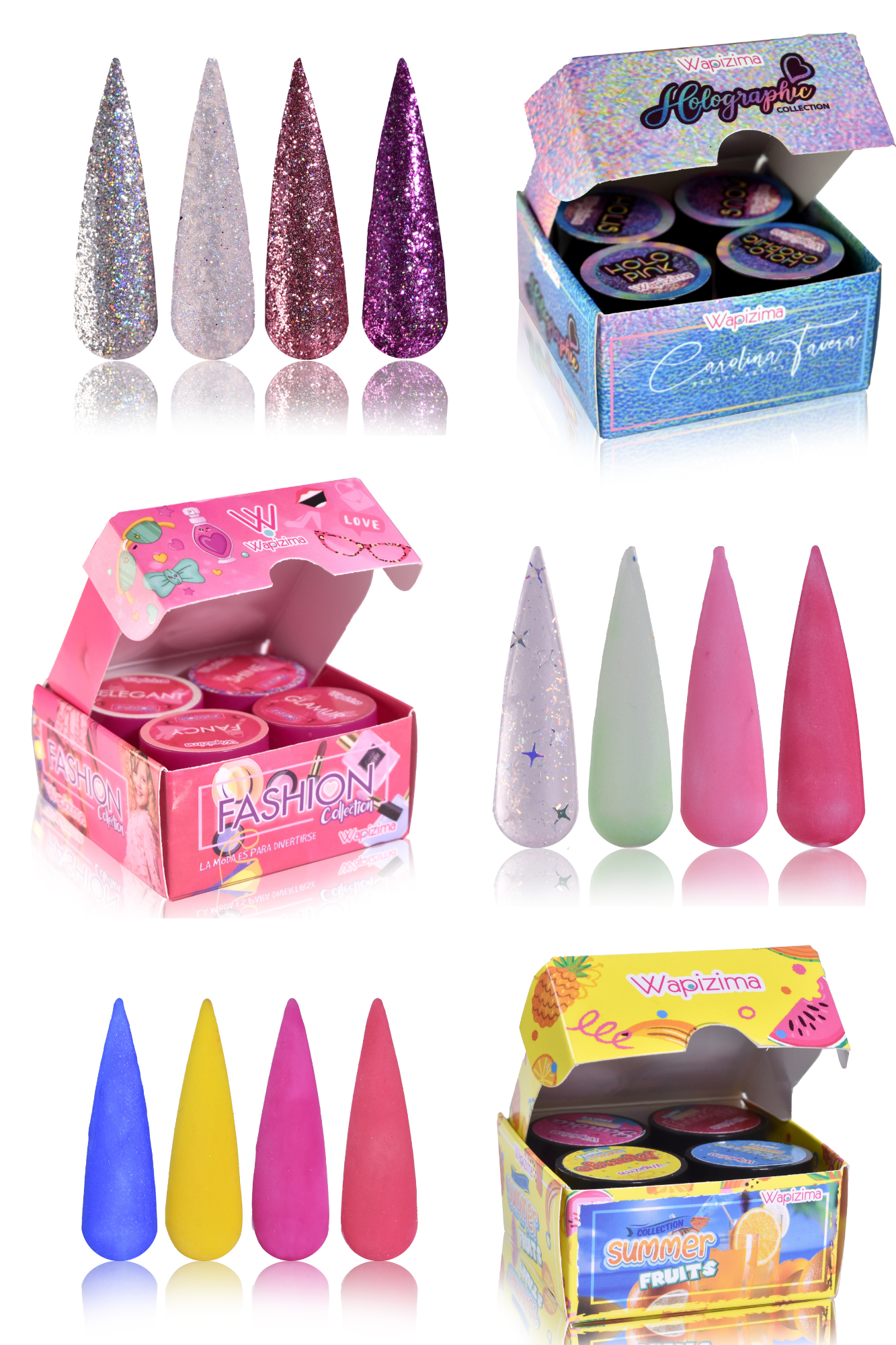 Colecciones Acrílicas Clásicas 4 piezas ($70)