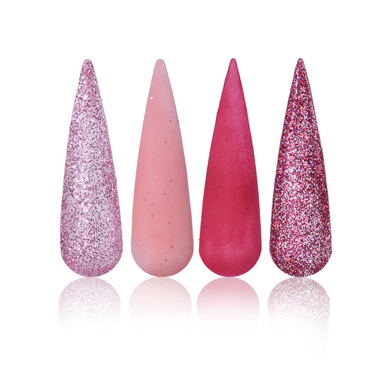 Rebel Pink Colecciones Acrílicas 4pzas